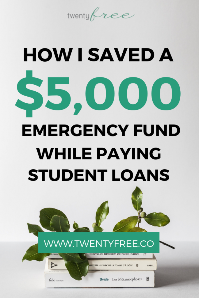 Save an emergency fund while paying off student loan debt.