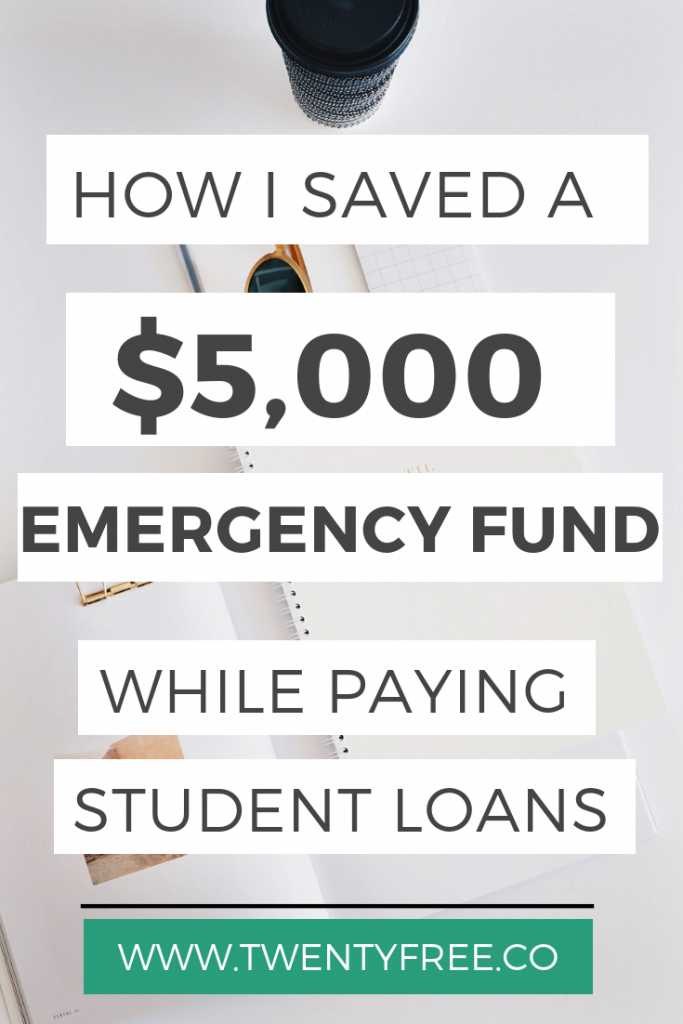 Save an emergency fund while paying off student loan debt.