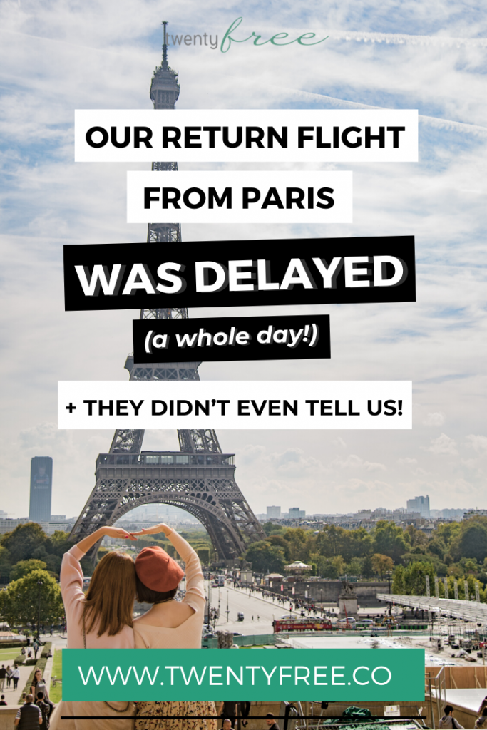 Find out how we finally got home after our flight from Paris was canceled (and they didn't even tell us!) #twentyfreeco｜ France｜Paris｜Travel Story｜Paris Travel ｜France Travel｜Travel tips｜flights｜airplane｜cheap｜hacks｜#lifestyle #lifestyleblogger #life #travelhacks #traveling #traveltips #paris #flights